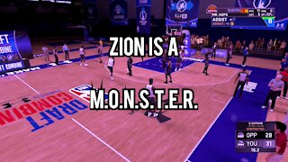 Zion Williamson Dunks on Someone In NBA 2K20