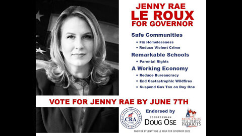 Interview w Jenny Rae Leroux for Governor