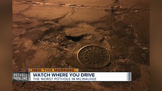 Watch where you drive: the worst pothole in Milwaukee