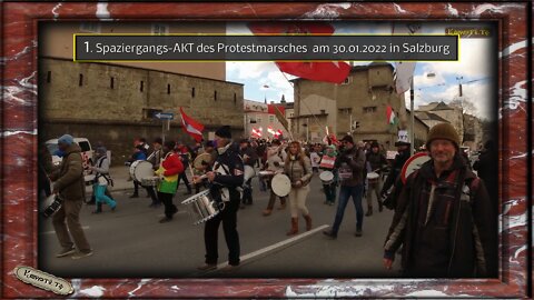 1. Spaziergangs-AKT des Protestmarsches am 30.01.2022 in Salzburg