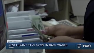 Sanibel eatery pays $222 in back wages