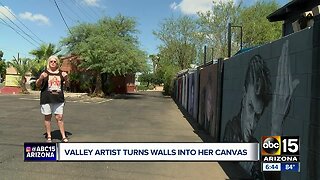 Valley artist turns alley walls into her canvas