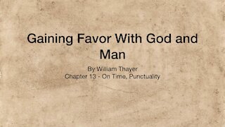 Chapter 13 - On time, Punctuality