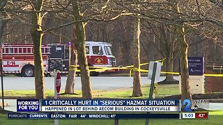 1 critically hurt in serious hazmat situation in Cockeysville