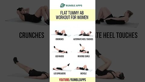 Top 6 Flat Tummy Ab Workout: Free Female Fitness |Women workout at home #shorts #workout #flatbelly