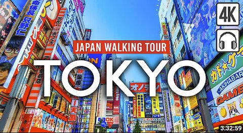 Tokyo, Japan 4K Walking Tour - Captions & Immersive Sound