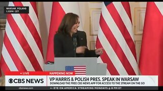 Kamala Harris Laughs When Asked About Ukrainian Refugee Crisis