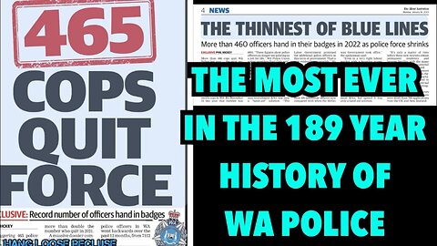 WEST AUSSIE POLICE QUIT IN RECORD NUMBERS