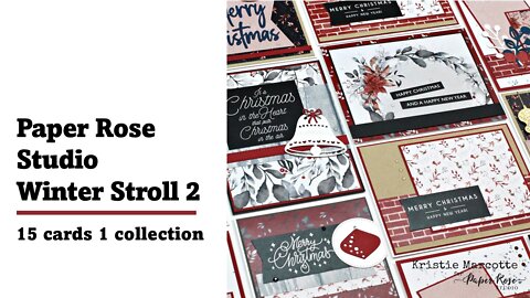 Paper Rose Studio | Winter Stroll 2.0 | 15 cards 1 collection