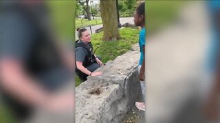 "It's okay. We're not all bad, alright?" Officer and 10-year-old share emotional moment