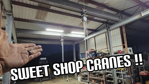 Installing Harbor Freight Trolly And Jet Chain Hoist. Huge Progress On Ultimate Shop Crane Part 2