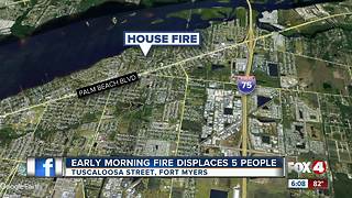 5 families displaced due to early morning fire