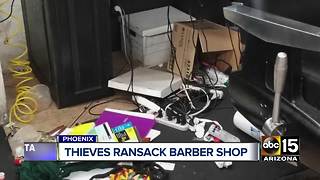 Community rallies to support burglarized Phoenix barbershop