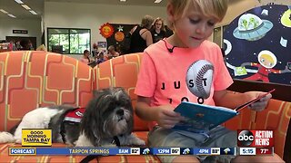 Bonnie the dog helps kids learn to read at Plant City's library