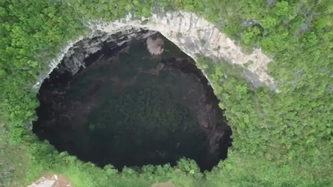 Series of staggering sinkholes discovered in China