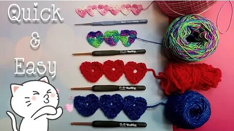 Crochet Heart Trim (QUICK & EASY!!!) Valentine Border