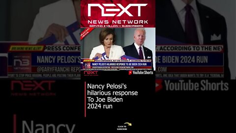Nancy Pelosi's hilarious response To Joe Biden 2024 run #shorts