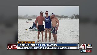 KU students on spring break rescue boy from water