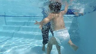 Swim survival lessons keep toddler from drowning