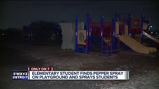 Elementary student finds pepper spray on playground and sprays students