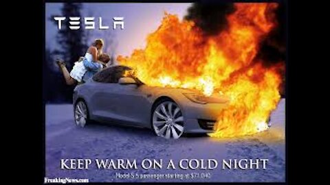 Tesla's vehicles are highly flammable. (Gori Tesla gori Borovina).