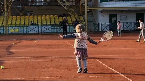 Little Girl Is A Future Tennis Superstar