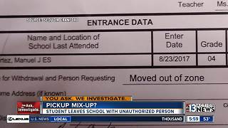 Girl released from school to unapproved person