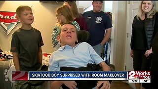 Skiatook boy surprised with room wheelchair-accessible room makeover