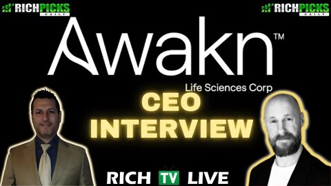 Awakn Life Sciences Corp. (NEO: AWKN) (OTCQB: AWKNF) (FSE: 954) CEO Anthony Tennyson ✅ RICH TV LIVE