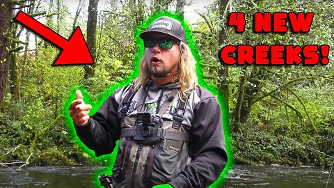 FISHING 4 NEW CREEKS IN ONE DAY! 3 DIFFERENT FISH SPECIES CAUGHT!!