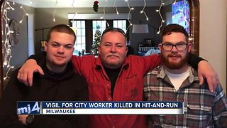 Community honors fallen DPW worker during city hall vigil