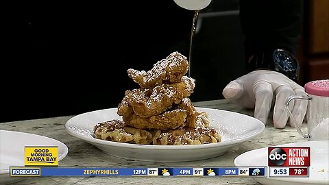 Cheddars manager presents Chicken and Waffles with a twist