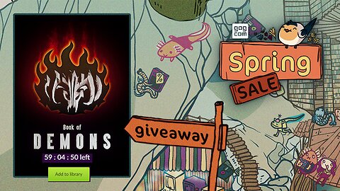 Free Game ! Book Of Demons ! GOG ! 59 Hours including 23 03 2024