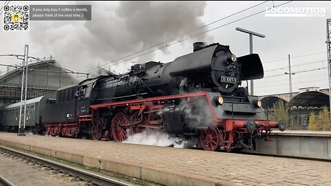 Deutsche Reichsbahn DR, BR 35 1097-1 in Wrocław Główny, Poland - 3rd Dec 2022 Steam Locomotive Train