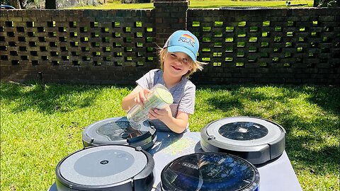 Can robot Vacuums clean rice off a card table?? Part 2! 🌈