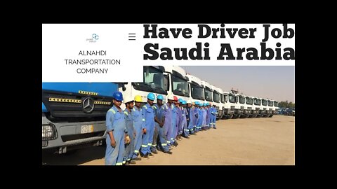 Have Driver Job Saudi | Al Nahdi Transport Company in Saudi Arabian