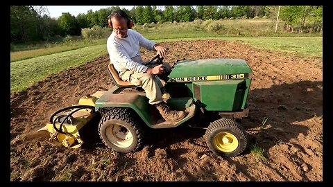 John Deere 316 Hydraulic Tilling with a Model 30 Tiller 5 14 2023