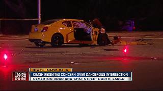 Crash reignites concern over dangerous intersection