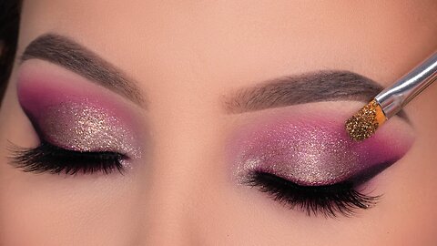 SPARKLY Soft Purple Eye Makeup Tutorial | Soft Glam