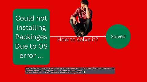 How to fix "Could not install this module due to os error"