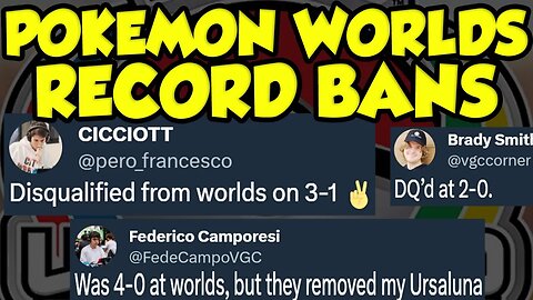 RECORD DISQUALIFICATIONS FOR CHEATING AT POKEMON VGC WORLD CHAMPIONSHIP 2023