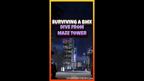 Surviving a BMX dive from Maze Tower | Funny #GTA clips Ep 484 #gtaglitches #gtaonline