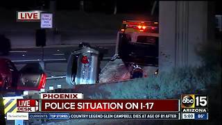 DPS searching for one after pursuit ends in crash on I-17
