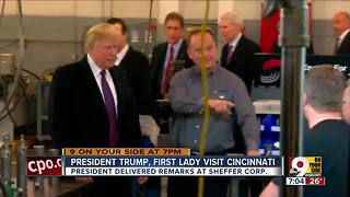 President, first lady visit Cincinnati