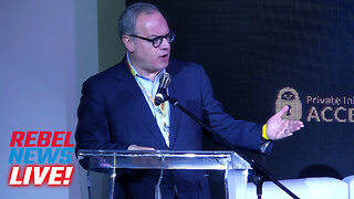 Ezra Levant delivers opening remarks at Rebel News LIVE in Toronto