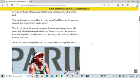 Tennis Star Says Racism Toward Athletes Has Only Gotten Worse But Doesn't Provide Any Examples