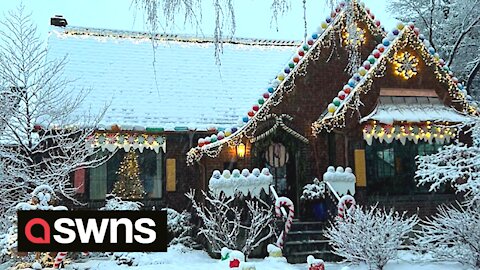 Christmas mad mum from Utah transforms home into real-life gingerbread house