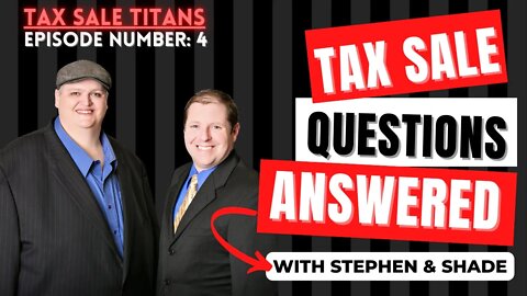 Stephen & Shade Answer Questions: Seller Financing, Mortgages & Upset Sales!