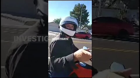 Hostile Motorcycle Man storms off after his argument fails. Pt. 3 #youtubeshorts #reels #shorts