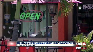 Three Naples-area restaurants forced to temporarily close in January for roaches, other violations